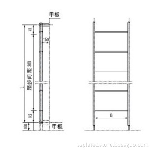 Aluminium or Stainless Steel Vertical Ladder